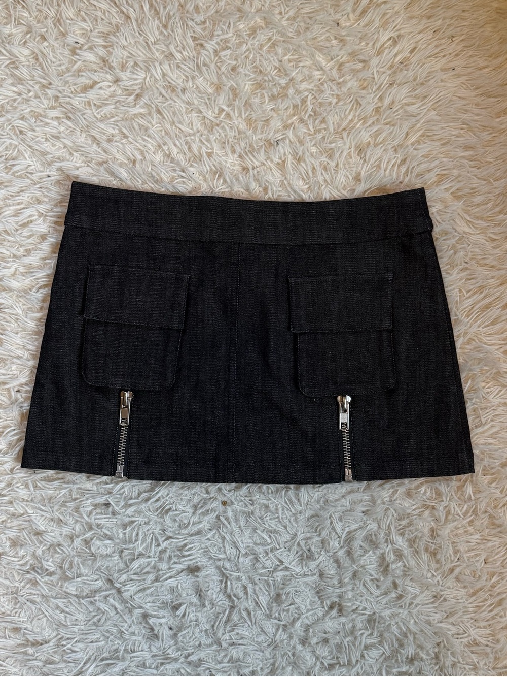 With Jean mini skirt